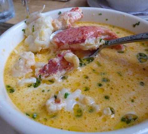 Maine Food Recipes, Icelandic Lobster Soup, Lobster Stew Recipe Maine, Portland Maine Food Guide, Lobster Stew, Maine Lobster Roll, Maine Seafood, Baked Haddock, Sushi Rice Recipes