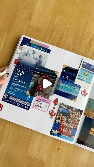 Kira Goode on Instagram: "Scrapbook with me for the Paris 2024 Olympics 🇫🇷🤽🏼‍♀️🤼‍♂️ Travel Journal from my own business which is: @_thejournalclub_ 

#scrapbook #scrapbooking #travel #olympics" Kira Goode, Instagram Scrapbook, 2024 Olympics, My Own Business, Water Polo, Own Business, Travel Journal, My Mind, Scrapbooking