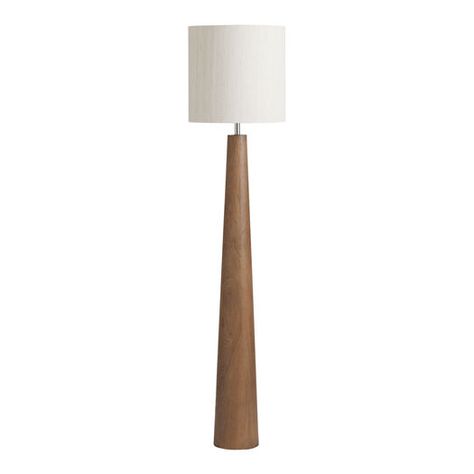 Yarra Faux Wood and Jute Tapered Floor Lamp by World Market Wood Tripod Floor Lamp, Behind The Couch Lamp, Floor Lamps Living Room Ideas Modern, Ambient Floor Lamp, Organic Floor Lamp, Traditional Floor Lamp, Wabi Sabi Floor Lamp, Unique Floor Lamp, Mcm Floor Lamp