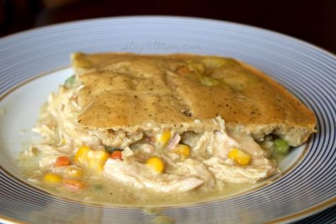 Easy Chicken Pot Pie - Stay Fit Mom Creamy Chicken Pot Pie Recipe, Turkey Pot Pie Recipe, Creamy Chicken Pot Pie, Well Plated, Chicken Pot Pie Filling, Homemade Chicken Pot Pie, Pot Pie Filling, Turkey Pot, Pot Pie Recipe