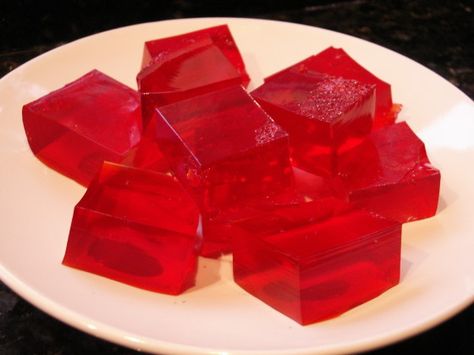 Knox Blocks Recipe - Food.com Knox Blocks, Finger Jello, Jello Jigglers, Jello Gelatin, Gelatin Recipes, Jello Desserts, Jello Recipes, Appetizer Snacks, Finger Foods