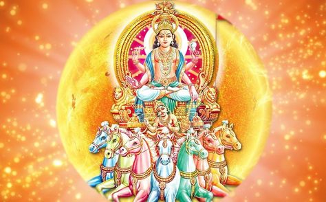 Surya: The Sun God – Hindu Mythology Stories, Facts and Information Solar Eclipse Astrology, Eclipse Astrology, Lord Surya, 5 Elements, Hindu Festivals, The Hindu, Hubble Space Telescope, Goddess Lakshmi, Vedic Astrology