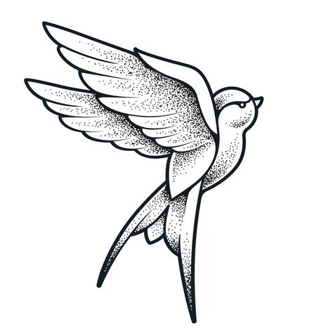 Old School Tattoo Swallow Bird Traditional Sparrow Tattoo Design, Minimalist Swallow Tattoo, Sparrow Drawing Simple, Old School Swallow Tattoo Design, Old School Bird Tattoo, Swallow Bird Tattoo, Traditional Swallow Tattoo, Jay Tattoo, Tattoo Swallow