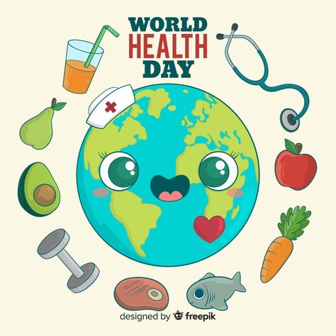 International health day background World Heart Day, World Health Day, Day Background, Health Tips For Women, Poster Drawing, Heart Day, Health Design, Health Day, Health Logo