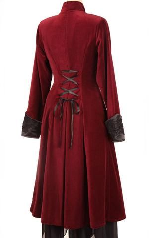 438WN - Abbey Coat Red Pirate Coat, Fairytale Clothing, Pirate Coat, Diesel Style, Mode Steampunk, Coat Fits, Angel Design, Steampunk Decor, Steampunk Cosplay