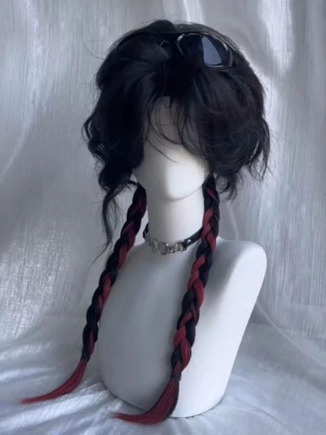 Cute Oc Hairstyles, Hair Pick Hairstyles, Cute Hair Inspiration, Hair Styles For Ocs, Hair Ideas Reference, Spy Hairstyles, Tomboy Twintails, Black Hairstyles Aesthetic, Hairdo For Medium Length Hair