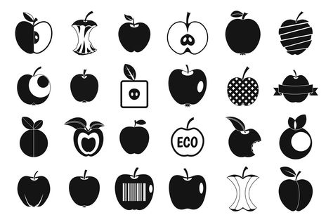 Different apple icon set #Sponsored , #paid, #Simple#vector#set#apple Apple Design Fruit, Apple Logo Design, Apple Illustration, Apple Vector, Fruit Logo, Apple Painting, Apple Icon, Apple Art, Texture Paint