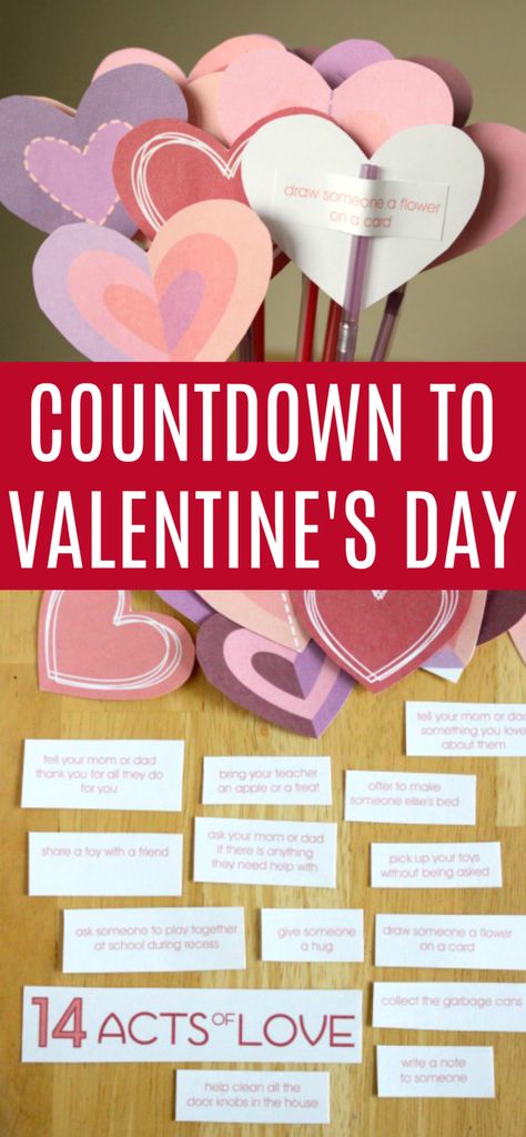 Countdown For Kids, Activity Day Girls, Valentines Day For Him, Valentine Activities, Day Countdown, Valentines Printables Free, Valentines Day Activities, Classroom Valentine, Free Valentine