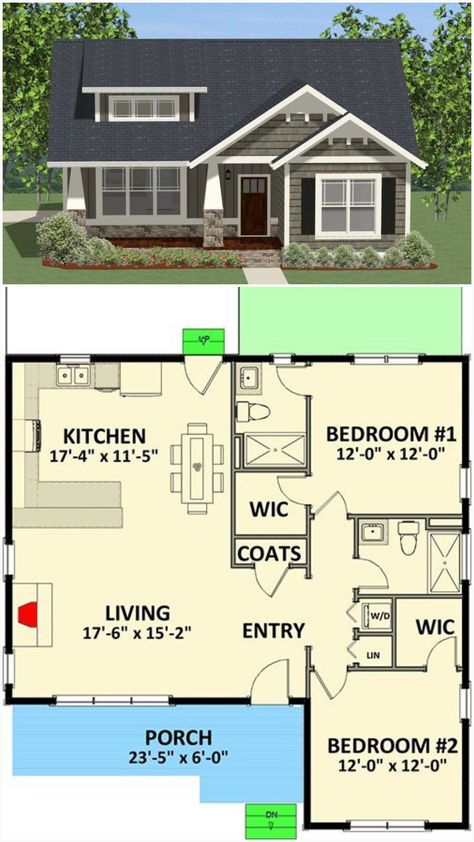 Two Story Cottage House Plans, Small Family Home Floor Plans, Layout Small House, Two Story Cottage House, Two Story Cottage, Micro Living, Small Cottage House Plans, Cottage Plans, Small Floor Plans