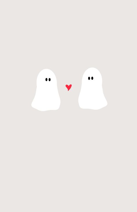 Two cute ghosts in love #ghost #love #halloween #fall #autumn #wallpaper #graphic #october #november Valentines Ghost Wallpaper, Spooky Valentines Wallpaper, Ghosts In Love, Fall Autumn Wallpaper, Ghost Valentines, Ghostly Kisses, Ghost Love, Dp For Whatsapp Profile, February Wallpaper