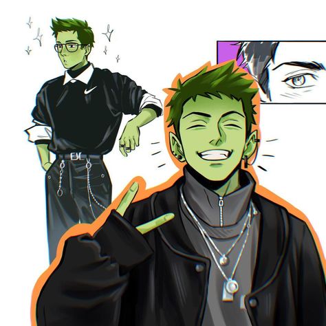 Raven Fashion, Beast Boy And Raven, Raven Fanart, Raven Beast Boy, Teen Titans Fanart, Childhood Characters, Fashion Reference, Teen Titan, Boy Drawing