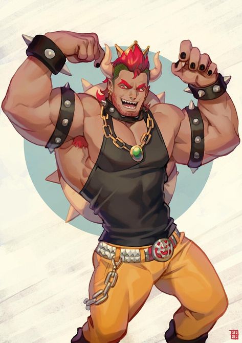 ArtStation - Bowsette /king koopa, Alejandro Tio Gary K Project Anime, King Koopa, Super Mario Art, Mario Art, Character Design Male, Gay Art, Anime Poses, Cartoon Character, Character Concept