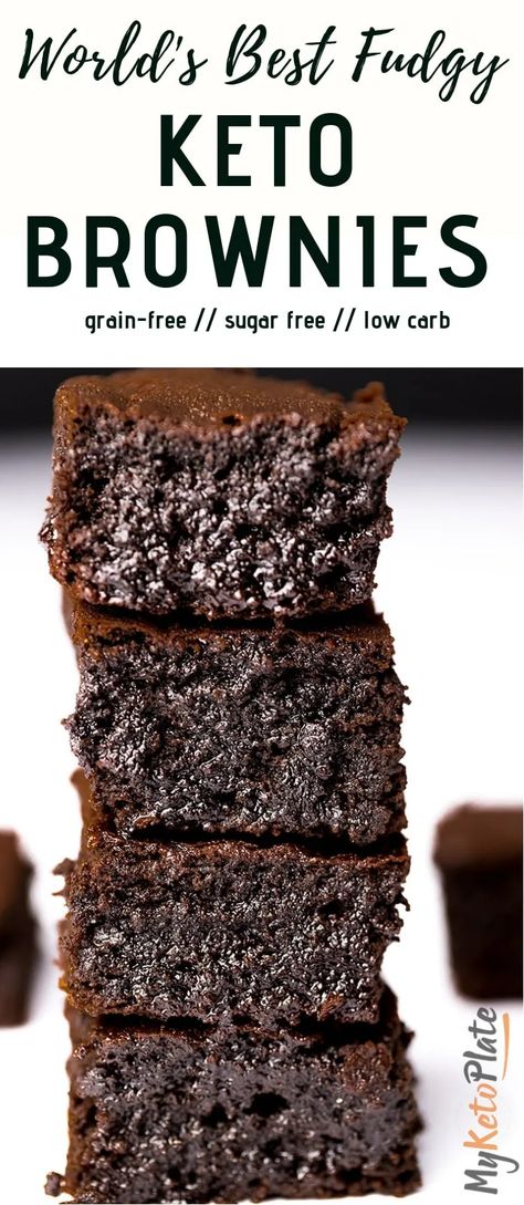 World’s Best Fudgy Keto Brownies Recipe Nourishing Desserts, Best Brownie Recipe, Low Carb Brownies, Postre Keto, Sugar Free Low Carb, Keto Brownies, Keto Cake, Low Carb Dessert, Recetas Keto