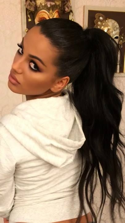 Image result for morena taraku Hair Colorful, A Ponytail, Hair Styler, Long Black Hair, High Ponytails, Pretty Hair, Hair Envy, Hair Dos, Ponytail Hairstyles