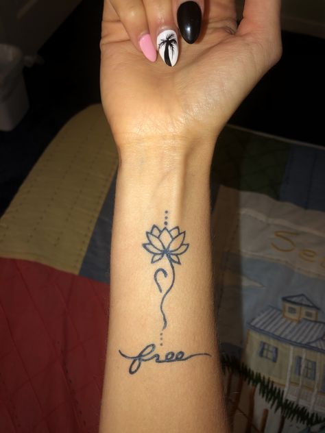 Lotus Flower Neda Tattoo, Lotus Flower I Am Enough Tattoo, Tattoos For Eating Recovery, Recovery Tats, Healthcare Tattoo, Recovery Tattoos, Symbol Tattoos With Meaning, Lotus Artwork, Faith Tattoo On Wrist