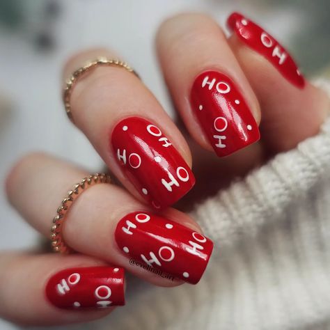 Art Ho, Of Challenge, Xmas Nails, Christmas Nail Designs, Christmas Nail, Ho Ho Ho, Mani Pedi, Christmas Designs, Holiday Nails