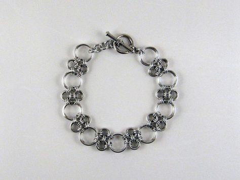 Chainmail Patterns, Bead Matted, Chainmail Bracelet, Chainmail Jewelry, Chainmaille Bracelet, Chain Maille Jewelry, Stone Pattern, Large Ring, Matching Rings