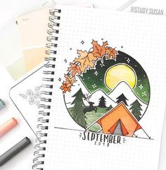 September Bullet Journal Ideas, September Bullet Journal, Motivational Journal, Bullet Journal September, November Quotes, Monthly Layout, Bullet Journal 2020, Fall Drawings, Fall Coloring