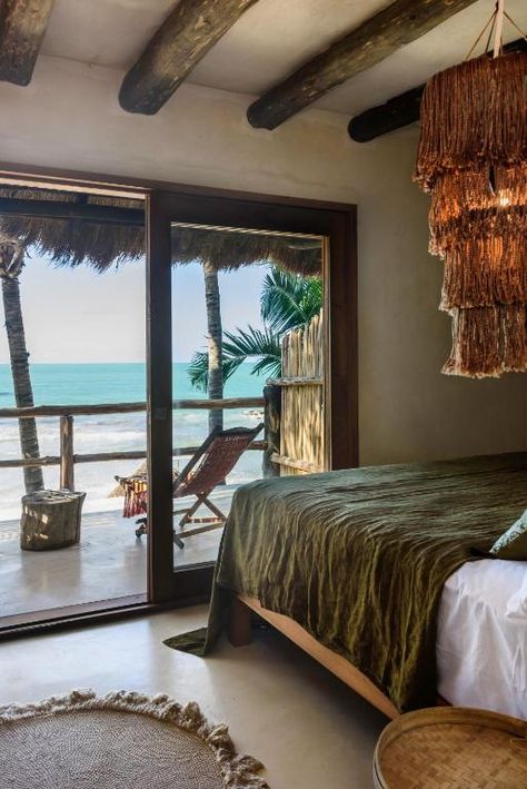 Discover a carefully curated guide of Unique Hotels and Places to Stay in Holbox | No Limit Ideas Tulum Interior Design Beach Houses, Tulum Beach House, Bohemian Beach House, Mexican Beach House, Easy Home Upgrades, Wabi Sabi Home Decor, Classy Vibes, Bungalow Interior, Tropical Beach Houses