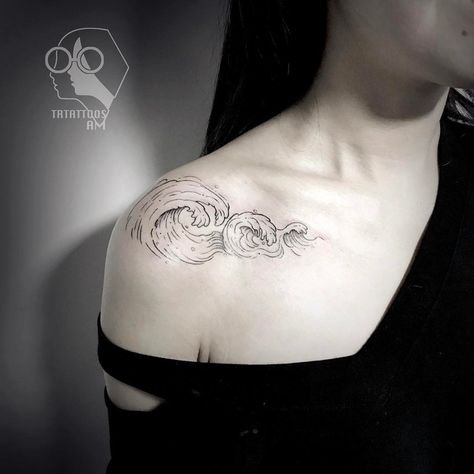 Wave Tattoo by amtattoo_art Butterfly Sleeve Tattoo, Mermaid Sleeve Tattoos, Artistic Tattoos, Unique Half Sleeve Tattoos, Own Your Life, Wave Tattoo Design, Ocean Tattoo, Cool Half Sleeve Tattoos, Tattoos Temporary