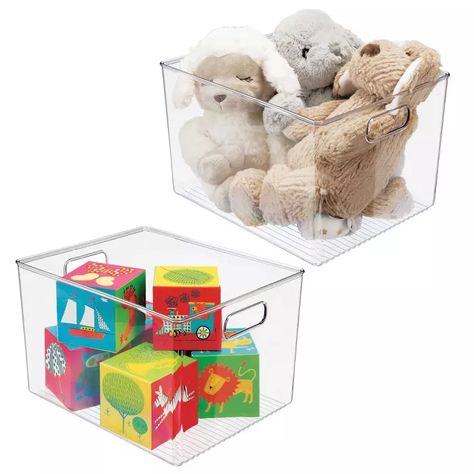 Mdesign Storage Organizer Bin With Handles For Cube Furniture, 2 Pack : Target Cube Furniture, Storage Bins Organization, Toy Storage Bins, Game Storage, Toy Storage Organization, Toy Storage Boxes, Kid Toy Storage, Custom Storage, Household Organization