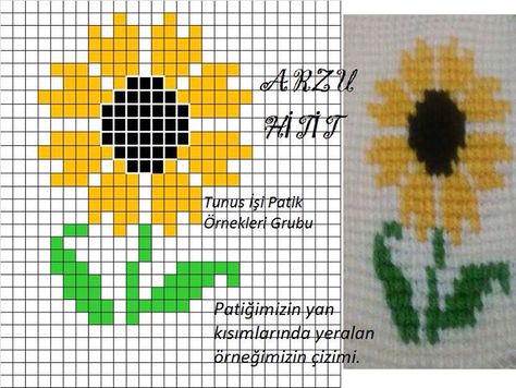 Cross Stitch Sunflower, Cross Stitch Numbers, Colourful Cross Stitch, Crochet Square Blanket, Tiny Cross Stitch, Crochet Cushion Cover, Nature Cross Stitch, Cross Stitch Pillow, Pola Kristik