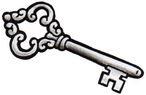 Key Tattoo Design #key #tattoo #design https://www.facebook.com/DaisyatSecretInk Skeleton Key Tattoo Traditional, American Traditional Key Tattoo, Key Tattoo Traditional, Traditional Tattoo Key, Vintage Key Tattoos, Antique Key Tattoos, Lucky Tattoos, Small Key Tattoos, Notes Tattoo