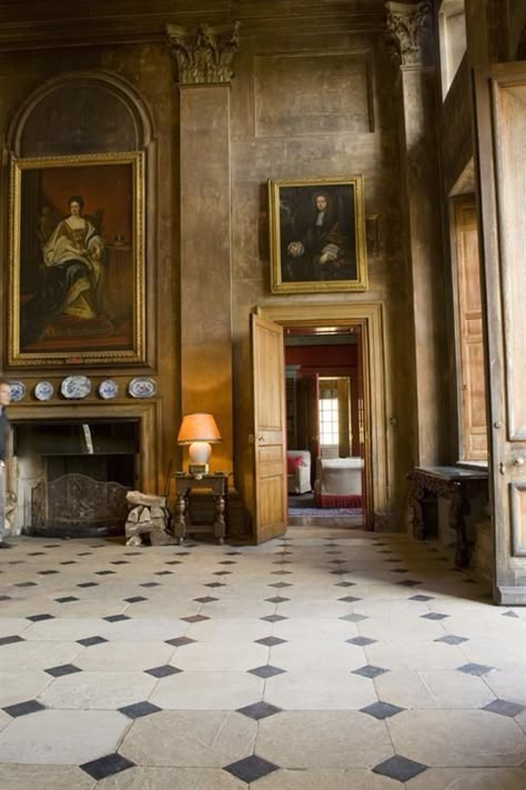 Manor House Hallway, English Stately Homes Interior, British Style Interior, Entry Floor, Historic Interiors, Park Entrance, English Interior, British Interior, Palace Interior