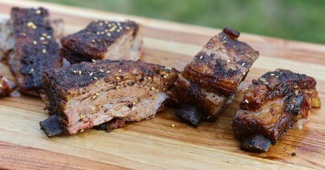 Smoked Za’atar Lamb Breast | Wild + Whole St Louis Ribs Recipe, Lamb Breast Recipe, St Louis Ribs, Smoked Beef Short Ribs, Smoked Lamb, Breast Plate, Lamb Ribs, Traeger Recipes, Game Recipes