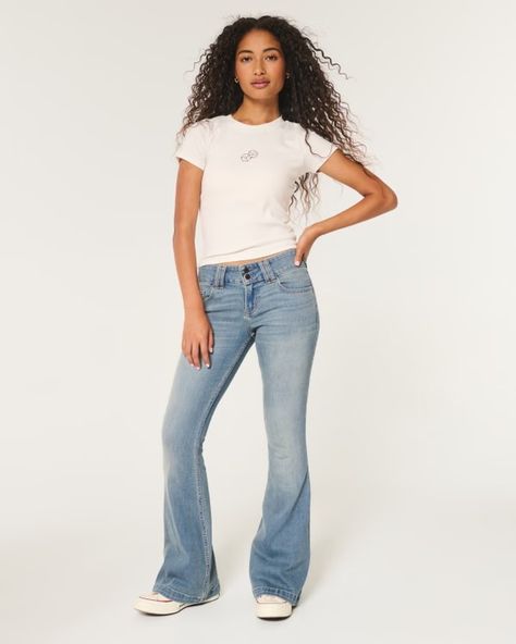 Women's New Arrivals | Hollister Co. Hollister Outfits, Jeans Hollister, Low Rise Bootcut Jeans, Hollister Jeans, Dream Clothes, Bootcut Jeans, In Time, Hollister, New Arrivals