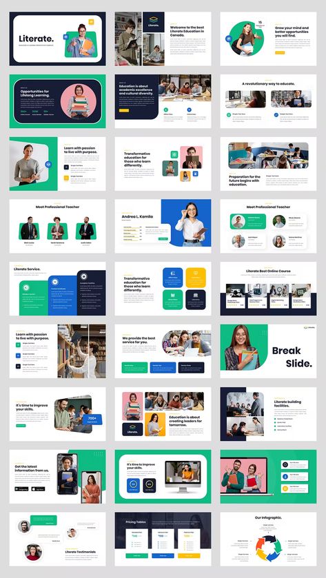 E Learning Templates Design, Elearning Templates Design, Powerpoint Design Education, Education Powerpoint Templates, Creative Slide Design, Education Presentation Design, Template Presentation Design Layout, E Learning Design Ideas, Ppt Design Templates