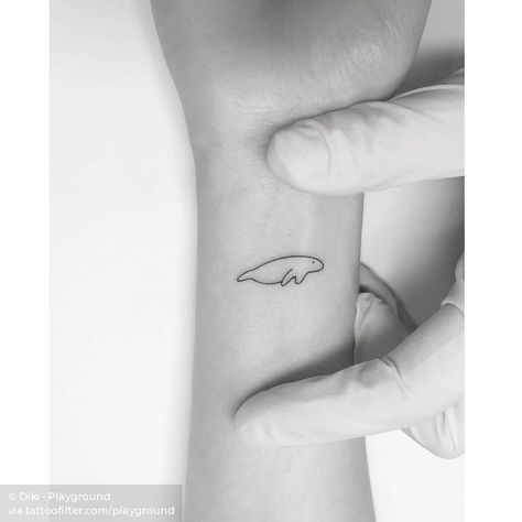 Snall Tattoos, Manatee Tattoo, Line Animals, Dumbest Tattoos, Playground Tattoo, Minimalist Line Art, Dad Tattoos, Knee Tattoo, Line Art Tattoos