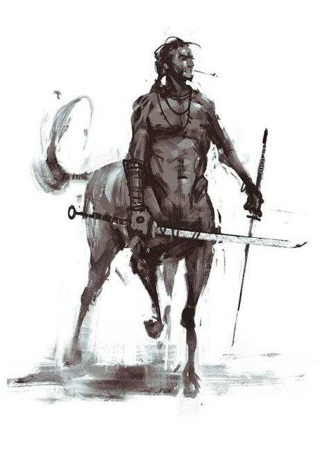 Centaur Centaur Paladin, Oliver Odmark, Alien Concept, Mythical Beast, Alien Concept Art, Fantasy Monster, Greek Myths, Playing Games, Fantasy Character Design