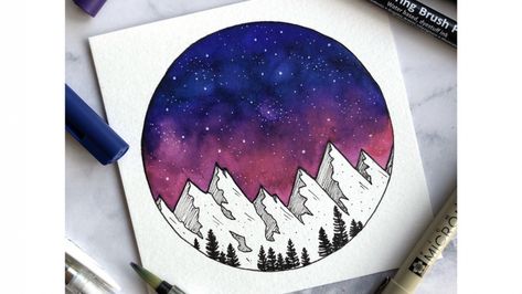 (9+) Galaxy Skies with Water-Based Markers | Jen Aranyi | Skillshare Jen Aranyi, Galaxy Drawings, Watercolor Beginner, Watercolor Paintings For Beginners, Elementary Art Projects, Galaxy Art, Art Lessons Elementary, Marker Drawing, Online Class