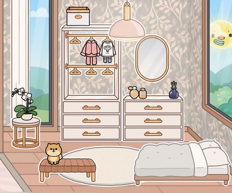 Guest Bedroom Ideas Toca Boca, Toca Boca Guest Room Ideas, Nft Background, Toca Boca Bedroom, Toka Boka, Adorable Homes Game, Toca Life, Cartoon Wallpaper Iphone, Guest Bedrooms