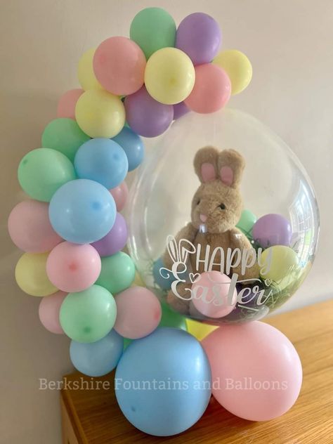 Easter Balloon Basket Ideas, Easter Eggs Filling Ideas, Easter Balloon Basket, Easter Balloons Ideas, Easter Balloon Bouquet, Easter Balloon Ideas, Easter Balloon Decor, Easter Balloons, Balloons Galore