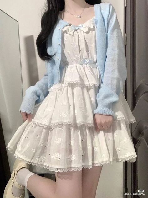 Kawaii Dress Outfit Ideas, Ribbon Outfits, Cutesy Fashion, Cute Dress Outfits, Kawaii Fashion Outfits, Grunge Style, Kpop Fashion Outfits, Really Cute Outfits, Kawaii Clothes