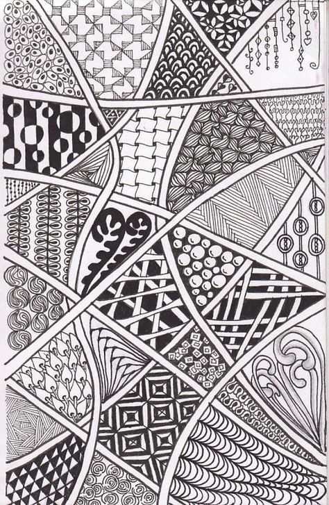 Modele Zentangle, Arte Doodle, Tangle Doodle, Seni 2d, Colour Theory, Zentangle Designs, Doodle Inspiration, White Drawing, Tangle Art