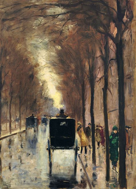 Berlin Street Scene, 1920, Lesser Ury. Germany (1861 - 1931) Lesser Ury, Ludwig Meidner, Street Architecture, Iran Culture, Berlin Street, Impressionism Painting, Great Paintings, Art Uk, Victorian Art