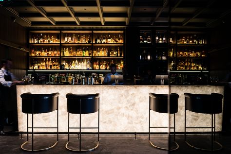 'The Lobby Bar' complete with backlit Onyx Marble.  Interior Design by Lorena Gaxiola Modern Marble Bar Design, Marble Bar Counter Design, Backlit Marble Bar, Onyx Bar Design, Onyx Bar Counter, Backlit Onyx Bar, Backlit Bar, Snack Counter, White Marble Bar