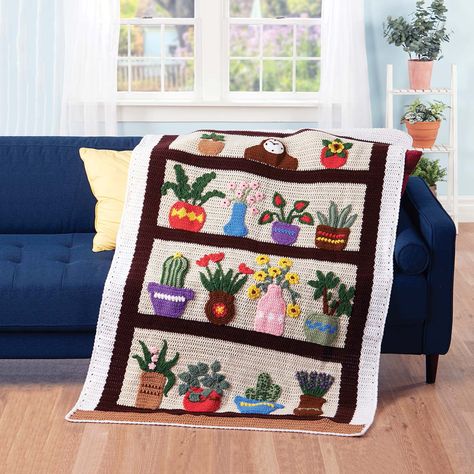 Crochet Bookshelf, Bookshelf Garden, Sweetheart Blanket, Paw Crochet, Shelf Garden, Crochet Blanket Kit, Garden Crochet, Crochet Ripple Afghan, Rainbow Blanket