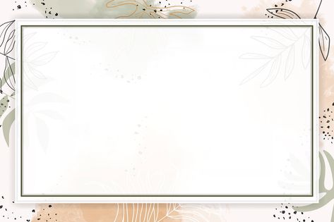 Beige rectangle watercolor frame vector | premium image by rawpixel.com / Aum Aesthetic Background Aesthetic Background Landscape, Cute Backgrounds Landscape, 16 9 Backgrounds, Tugas Aesthetic, Power Point Design Backgrounds, Landscape Background Aesthetic, Background For Ppt, Powerpoint Background Free, Green Watercolor Background