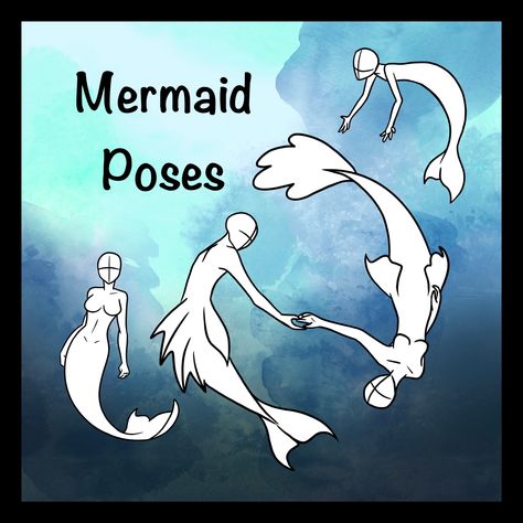 Pose Reference Photo Mermaid, Mermaid Ears Reference, Mermaid Oc Ideas, Mermaid Tail Drawing Reference, Mermaid Base Pose, Mermaid Hands, Mermaid Realistic, Mermaids Drawing, Mermaid Base