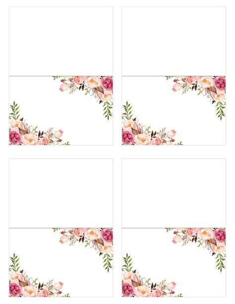 Boho Pink Floral Food Label Food Tent Cards Place Card 100% | Etsy Bridal Shower Place Cards, Envelope Design Template, Floral Food, Free Printable Invitations Templates, Flower Background Design, Flower Background Images, Writing Paper Printable Stationery, Free Printable Stationery, Wedding Invitation Background