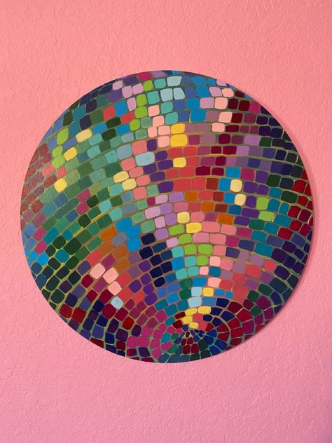 Color Wheel Art Projects Cosmetology, Color Wheel Drawing, Color Wheel Painting, Disco Ball Painting, Wheel Painting, Color Wheel Design, Color Wheel Art Projects, Color Wheel Projects, Color Wheel Art