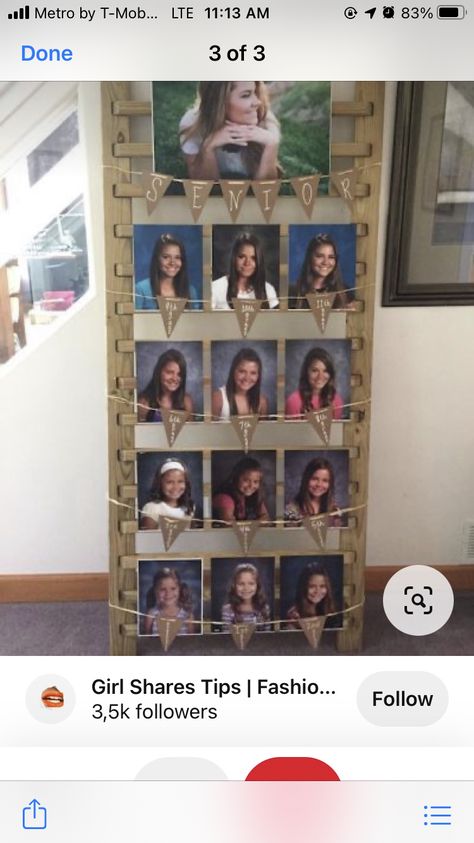 Senior Graduation Party Ideas, Graduation Picture Display, Pallet Picture Display, Graduation Picture Boards, Graduation Photo Displays, School Pictures Display, Graduation Display, High School Graduation Photos, Graduation Party Pictures