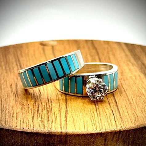 Turquoise diamond earrings