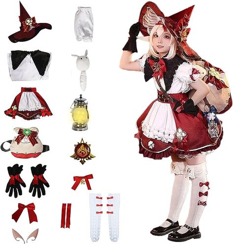 Klee Summer Outfit Genshin, Klee Outfit, Klee New Skin, Homemade Cosplay, Klee Cosplay, Magical Girl Outfit, Witch Cosplay, Cosplay Inspo, Character Costume