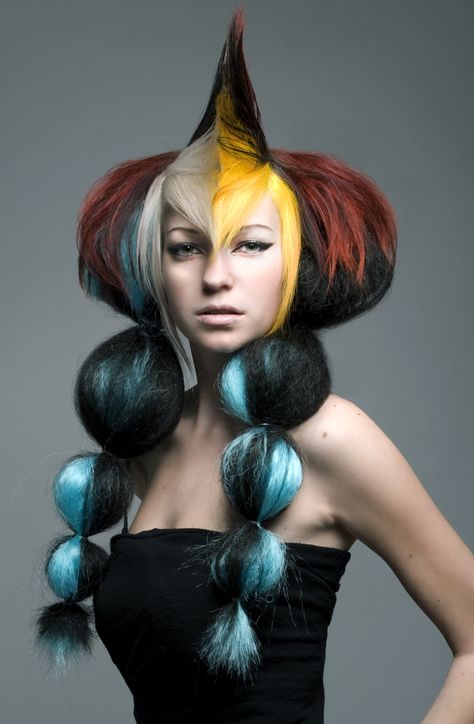 Rain Forest theme hair Avant Garde Hair, Avant Garde Makeup, Wig Styling, Fantasy Hair, In Your Face, Hair Shows, Crazy Hair Days, Paul Mitchell, Colored Hair