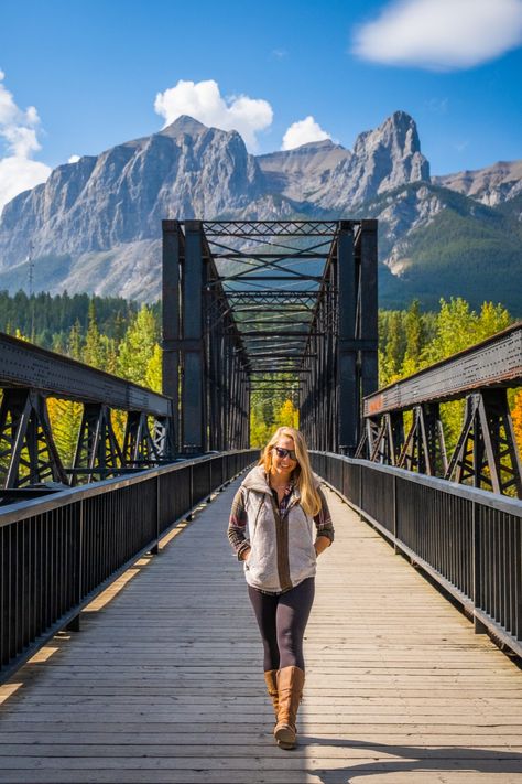 22 Fun Canmore Hikes and Trails from Easy to Hard Things To Do In Banff In October, Banff Itinerary October, Banff October Outfits, Banff In October, Banff October, Banff Trip, Quarry Lake, Rocky Mountaineer, Alberta Travel